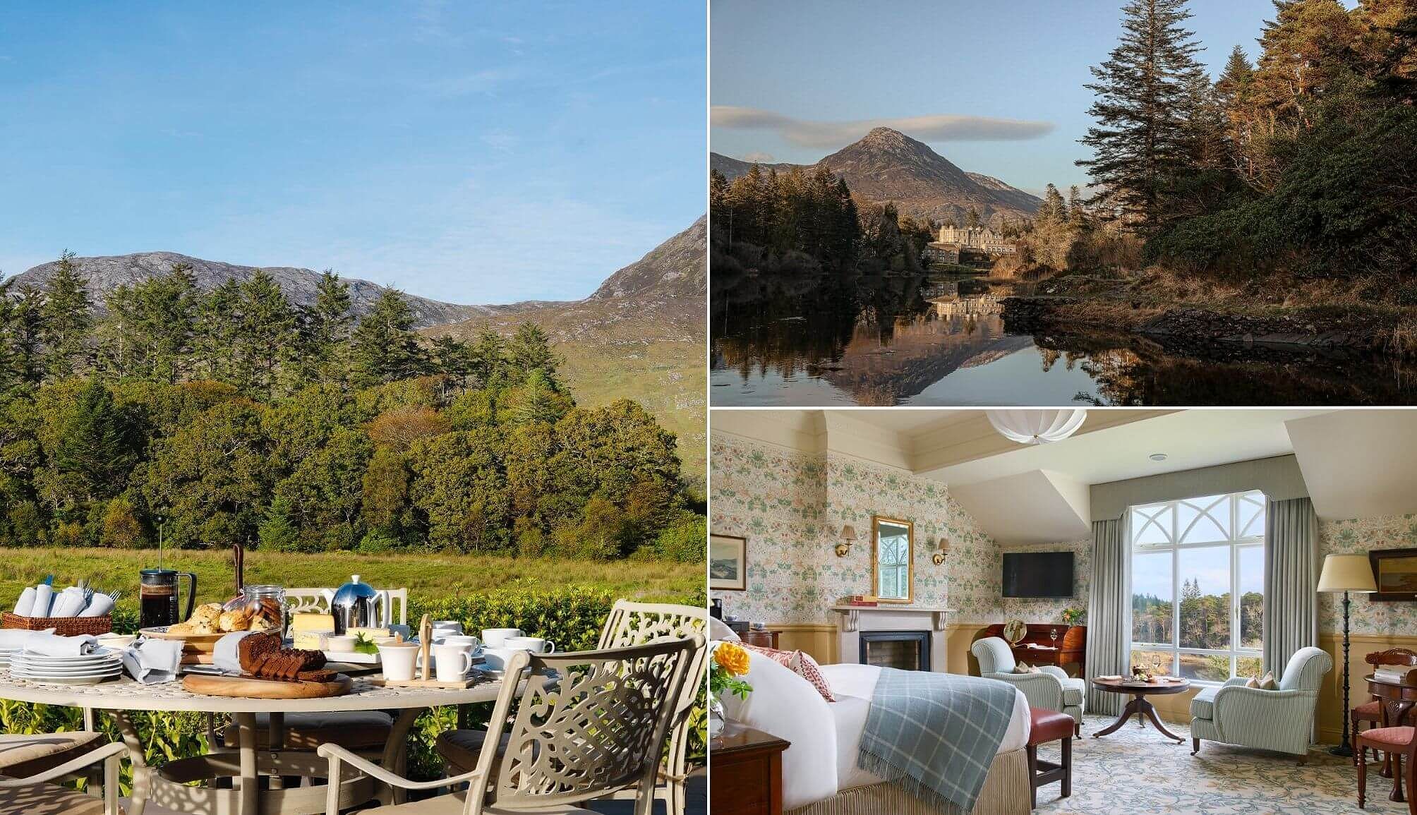 Ballynahinch Castle surrounded by scenic nature