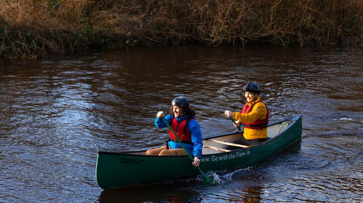 Canoeing on the River Barrow with Go With The Flow Adventures