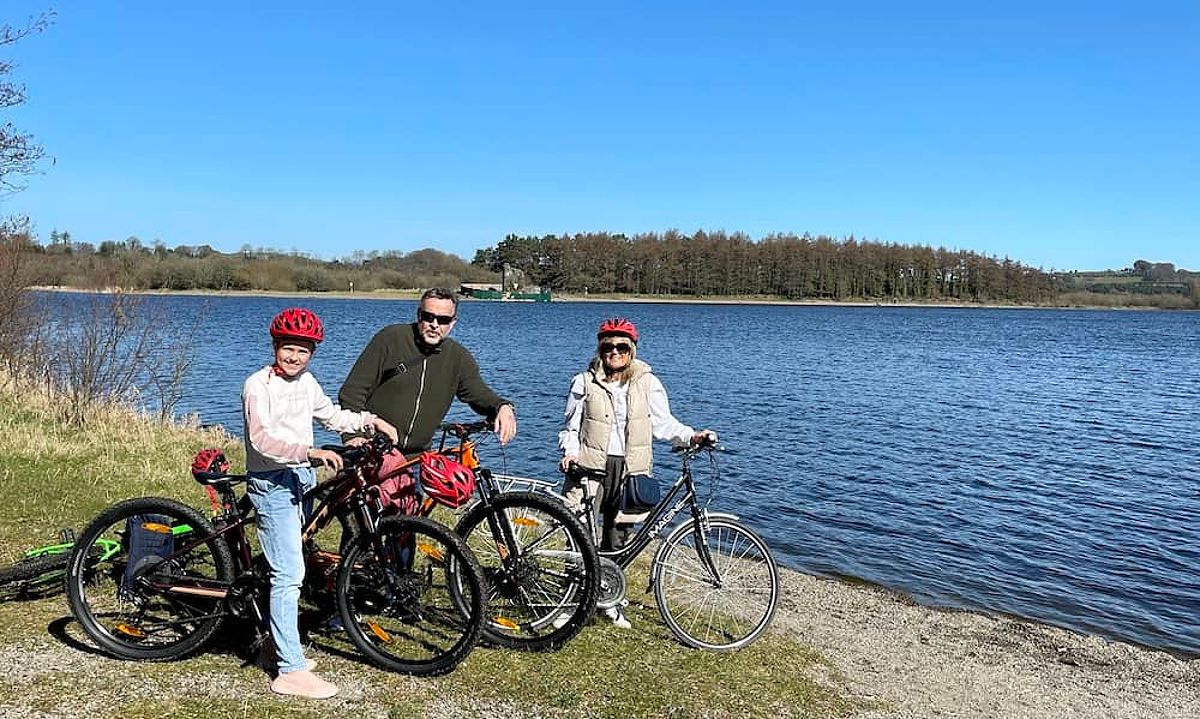 Cycling at Blessington Lakes, Wicklow