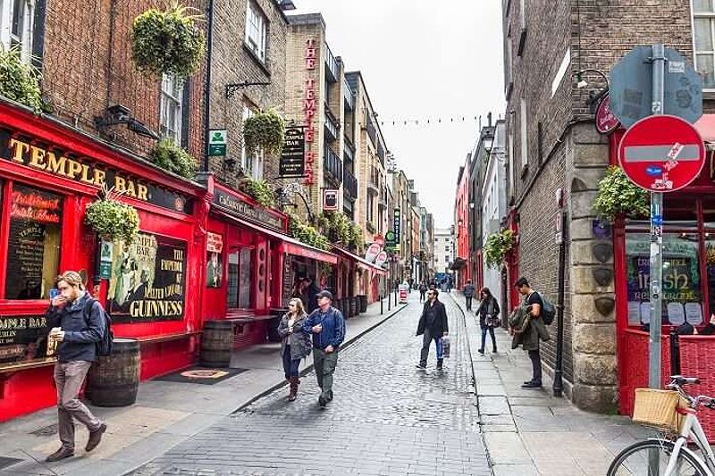 Dublin cityscape featuring Temple Bar