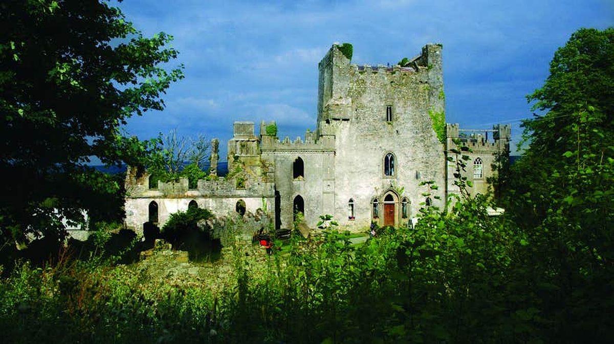 Exterior facade of Leap Castle in Offaly