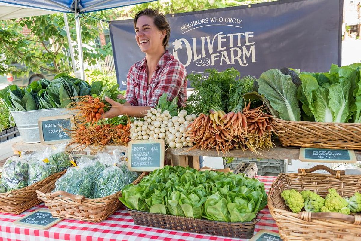 Farmers market showcasing local produce