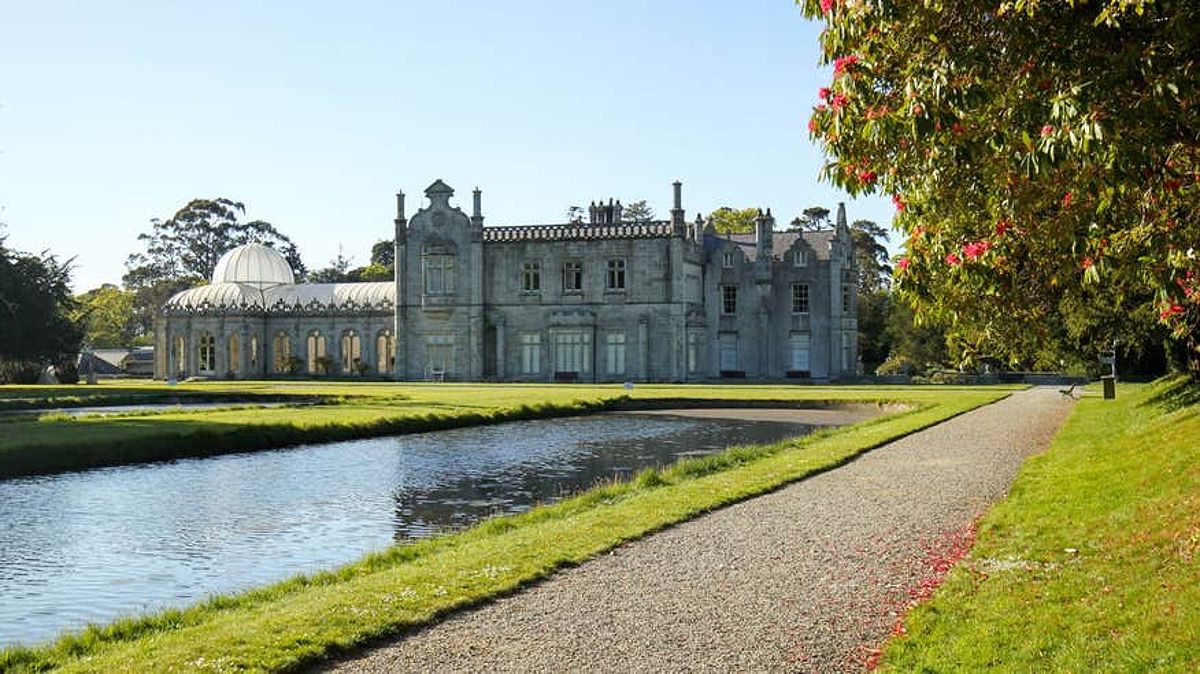 Green grass and the lake at Killruddery House, Co. Wicklow