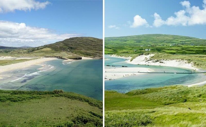 Inchydoney Beach with golden sands and clear waters