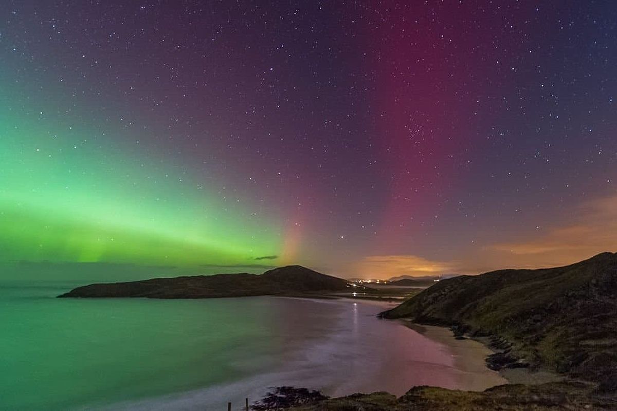 Northern Lights in Ireland - Tra na Rossan Beach