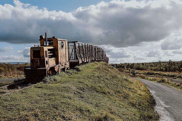 Old train in Lough Boora Parklands