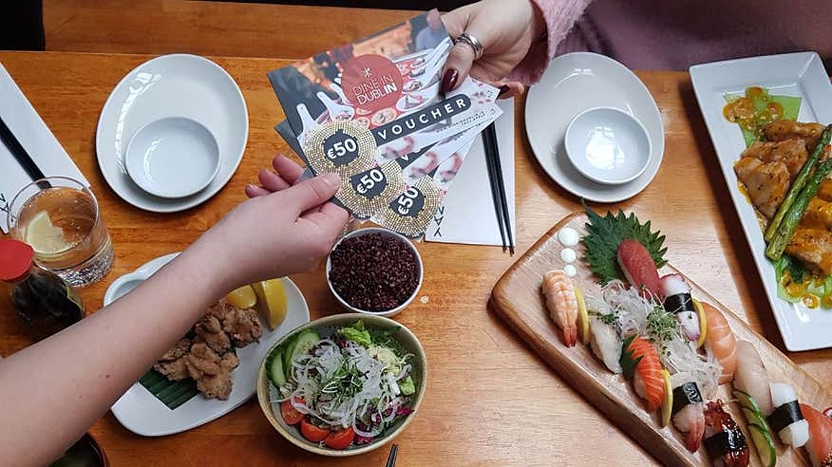 People dining in a Dublin restaurant