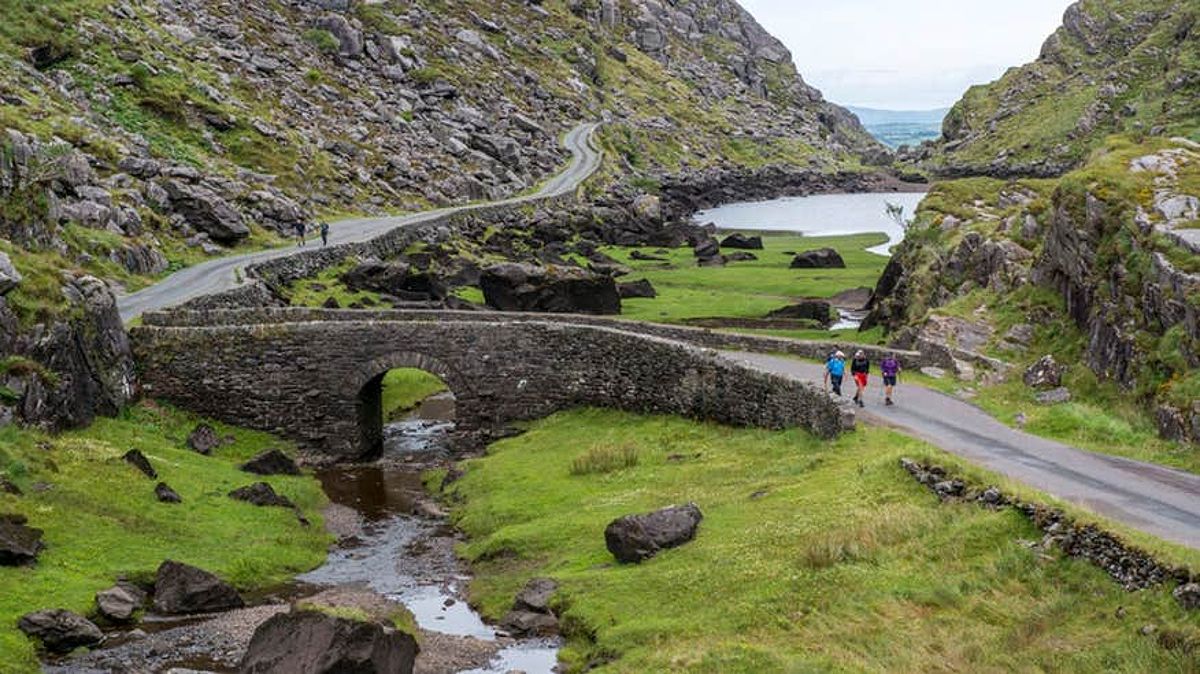 People walking near Ross castle, Killarney, Kerry