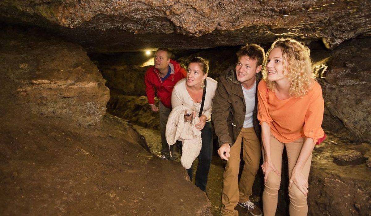 Stalactites and stalagmites in Mitchelstown Caves