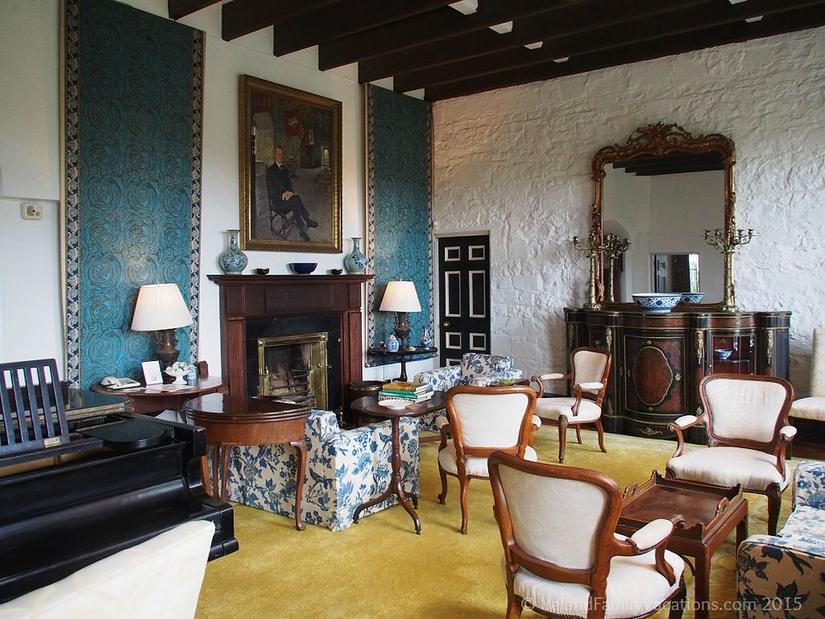 The Drawing Room at Knappogue Castle Hotel in Ireland