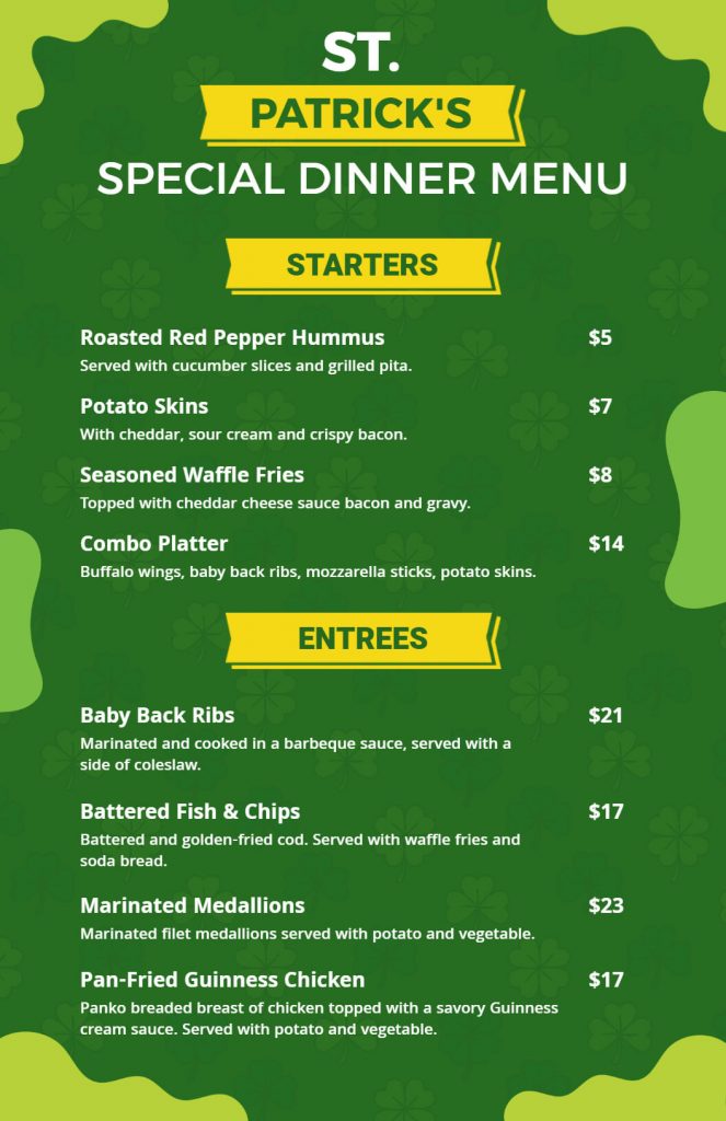 Planning Your St. Patrick's Day Menu: Tips and Considerations